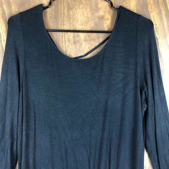 American Eagle Outfitters Womens Romper Black Flowy Soft & Sexy Open Back M - Picture 2 of 13